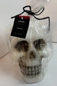 4" NEW BLEEDING SKULL CANDLE, BLOODY, HALLOWEEN CREEPY SPOOKY GOTHIC WITCHY - Picture 1 of 12