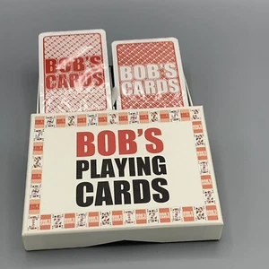 De colección What on Earth Bob's Playing Cards 2 Barajas Puente Juegos de Cartas Nuevo de Lote Antiguo Grannycore - Imagen 1 de 9