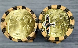 2xRoll 2023 Canada $1 One dollar Loonie Elsie MacGill Coloured & Plain MINT UNC. - Picture 1 of 3