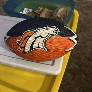 9" LONG NFL DENVER BRONCOS RUBBER FOOTBALL Good Stuff Cool Design - Picture 1 of 7