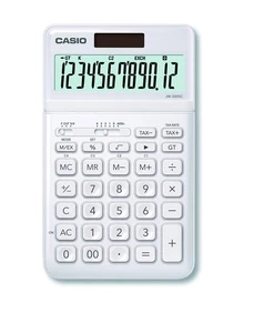 Casio JW-200SC-WE Desktop Calculator, Solar/Battery white - Picture 1 of 7
