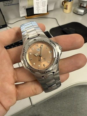 Tag Heuer Kirium esfera salmón unisex reloj suizo automático buzos acero Foto 1 de 4