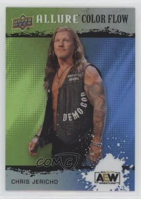 2022 Upper Deck Allure AEW Color Flow Green Blue /299 Chris Jericho #R-47 - Image 1 of 2