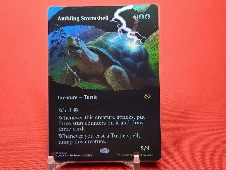 Ambling Stormshell (Borderless) Tarkir: Dragonstorm Foil NM - Image 1 of 1