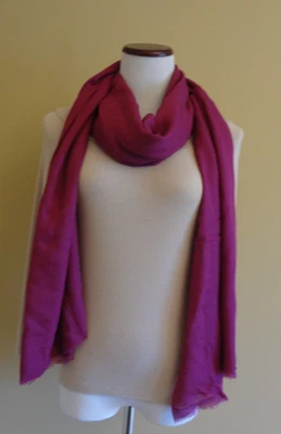 Mantón grande vintage Missoni magenta modal/cachemira hecho en Italia Foto 1 de 4