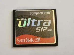 SANDISK ULTRA 512MB COMPACT FLASH MEMORY CARD CF NIKON CANON FREE POST - Picture 1 of 1