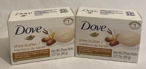 Dove Shea Butter &  Vanilla Scent Moisturizing Soap Beauty Bars 3.17oz Pack Of 2 - Picture 1 of 4
