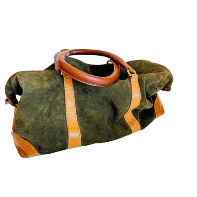 VINTAGE G.H. BOLSO DE LONA BASS & CO 18"" EN LA PARTE INFERIOR. Foto 1 de 4