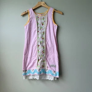 Sweet Honey Girls Dress Floral Lace Trimmed Pink Sleeveless Casual Size 10 - Picture 1 of 4
