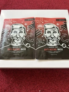 BARBER PRO Anti-Ageing Masks x 2 With Vitamin C - New Sealed Packs - Picture 1 of 1