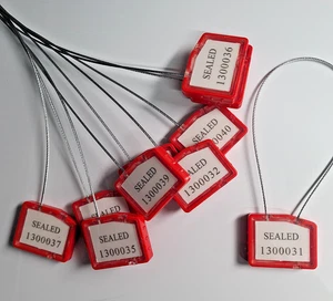 20x HIGH SECURITY TAMPER PROOF WIRE CABLE SERIAL NUMBER SEALS ELECTRIC/WATER/GAS - Picture 1 of 5