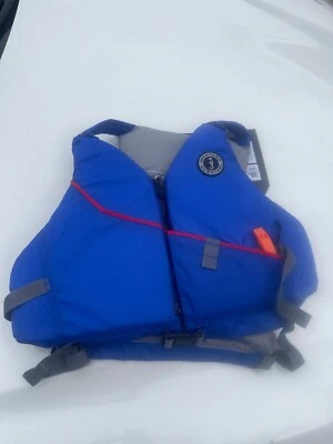 New W/ Tags MTI MUSTANG SURVIVAL Life Jacket Grey / Blue Adult M / L - Image 1 of 3