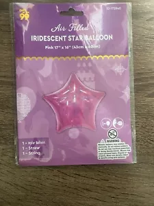 Air Filled Iridescent Star Balloon Foil 17” X 16” - Picture 1 of 2
