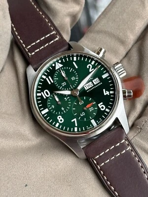 IWC Pilot Chronograph - 41mm Stainless Steel Green Dial Men's Watch (IW388103)  - Image 1 of 4