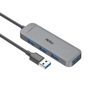 New Netac WF11 4 Ports USB3.0 Hub Splitter 5 Gbps Speed for PC Laptop Notebook - Picture 1 of 6