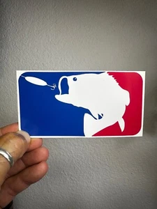 Bass Fishing Pro Fish Big Mouth Bass Sticker Fly Fish Car Bumper Decal - Picture 1 of 1