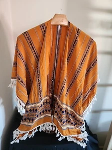 Módena Mujer Boho Chic Frente Abierto Estampado Geométrico Kimono Naranja Azul OS - Imagen 1 de 5