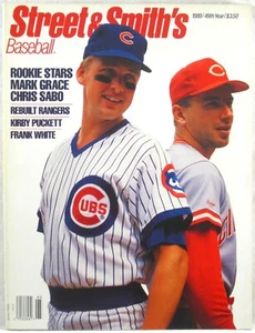 1989 STREET & SMITH BASEBALL MAGAZINE Mark Grace & Scott Sabo Cover - Imagen 1 de 6