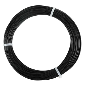 100 FT Vinyl Coated Wire Rope Black Wire Rope Cable, 304 Stainless Steel, 7X7 St - Picture 1 of 12
