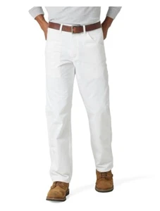 WRANGLER Workwear Men’s 44x32 Painters Pants Relaxed Fit Tool Pockets • White - Picture 1 of 8