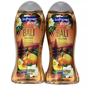 2 Pack Softsoap Limited Edition Bali Bliss Body Wash Peach Gardenia 20oz - Picture 1 of 1