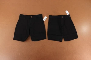 Old Navy Girls Size 7 Black School Uniform Twill Bermuda Shorts 2 Pack NWT - Picture 1 of 4