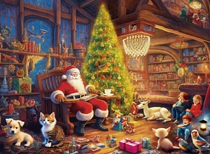 500 Piece Puzzles for Adults Santa Claus Family 20.5 X 15 Inch 500 Large Piece J - Picture 1 of 6