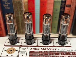 NEW Siemens NOS EL34 6CA7 Matched Quartet - Maxi Matcher tested - Fast Shipping - Picture 1 of 9