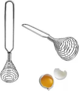9 inch French Spring Coil Whisk - Wire Whip Cream Sauce Egg Beater Gravy Mixer - Picture 1 of 9