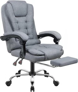 Bürostuhl Schreibtischstuhl Drehstuhl höhenverstellbarer Computerstuhl Fußstütze - Bild 1 von 10