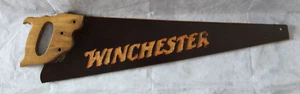 Decorative Hand Saw Art Rustic Wall Art Winchester Word Cutout In Blade Handmade - Picture 1 of 9