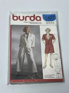 Wide Leg Pants Shorts Jacket Size 10-16 Uncut Pattern Burda 5427 - Picture 1 of 2
