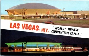 Vintage Banner NV Postcard Las Vegas Convention Center Nevada Convention Capital - Picture 1 of 2
