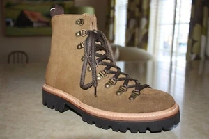 Grenson Nanette "Snuff" Hiking Boots Tan Brown Flat Lace Up Us 8.5/UK 6 - Picture 1 of 6