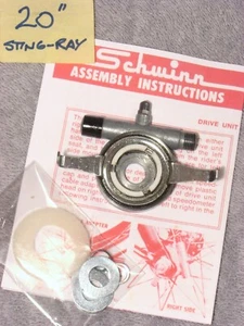 SCHWINN STING-RAY 20" WHEEL HURET BICYCLE SPEEDOMETER BIKE SPEEDO HUB DRIVE SET - Picture 1 of 5