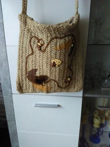  (Handarbeit) Tasche Clutch Gehäkelte Tasche  Handtasche Schultertasche  - Bild 1 von 6
