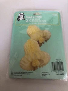 Panda Party 2 tissue bells vintage made in Japan  - Picture 1 of 2