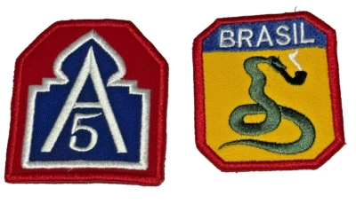 WWII Brazil Brazilian Expeditionary Force + 5th army Patch FEB BEF - Image 1 of 4