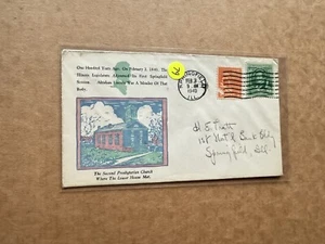 US WWII Patriotic Cover (79) +Lincoln State Legislature Springfield 1L+2/3/1840 - Picture 1 of 1