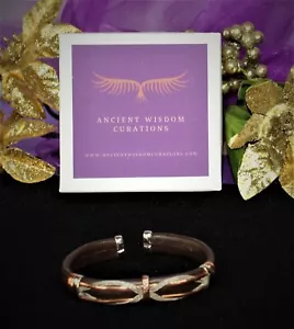 Cuff Bracelet/Copper and Brown Leather-Handmade- Gift Box/Free Shipping-BL0306 - Picture 1 of 2