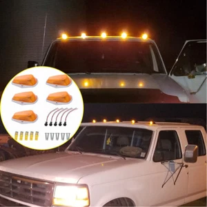 LED Marker Running Cab Roof Light 1980-97 Kit Fit Ford F150 F250 F350 12V Amber - Picture 1 of 16