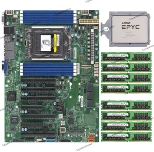Supermicro H12SSL-i Motherboard + AMD EPYC 7763 CPU + Samsung 3200MHz 32GB RAM - Afbeelding 1 van 7