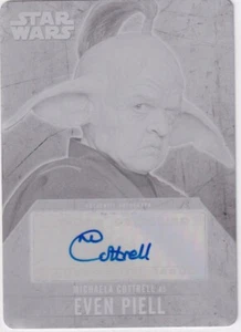 2016 Star Wars Evolution Michaela Cottrell as Even Piel Autograph Printing Plate - Picture 1 of 2