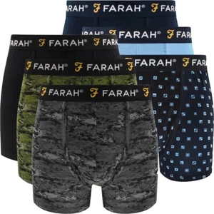 Farah Mens Boxer Shorts / Trunks - Assorted 6 Pack - All Sizes - 100% Genuine - Picture 1 of 7