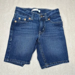 Levi's 511 Slim Boy's Dark Wash Blue Denim Short Size 4R - Picture 1 of 8