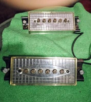 Vintage 1965 USA Kay Kleenex Box Guitar Pickups  Plus Complete Wiring Harness - Image 1 of 4