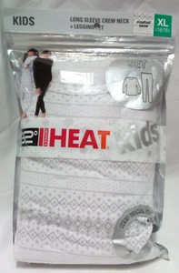 32 Degrees Heat Kids Long Sleeve Base Layer Legging Set - XL 16 - 18 White - Picture 1 of 3
