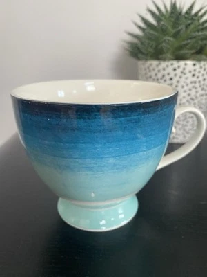Taza Cocina Artesanal China Patas Ombré Rayas Diseño Acuarela 400 ml Foto 1 de 4