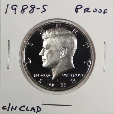 1988 S Proof US Kennedy Half Dollar 50c Clad Half Free Shipping - Image 1 of 2