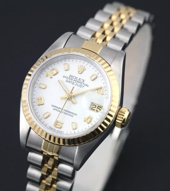 ROLEX OYSTER PERPETUAL REF 69173 CAL 2135 ARABIC NUMERALS WOMEN`S WATCH - Image 1 of 4